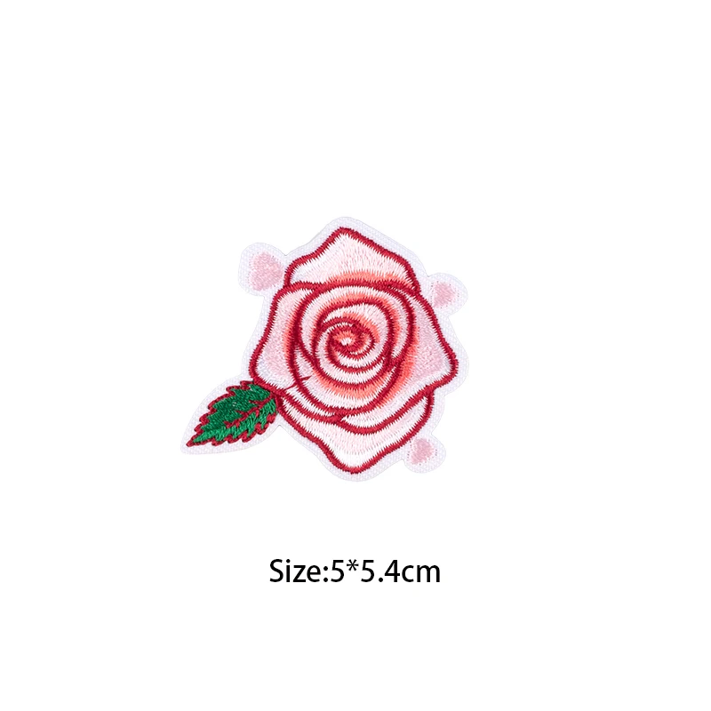 Pink Valentine\'s Day Rose Love Envelope Patches Badges Embroidery Patch Applique Ironing Fashion Clothing DIY Gift Box Decor