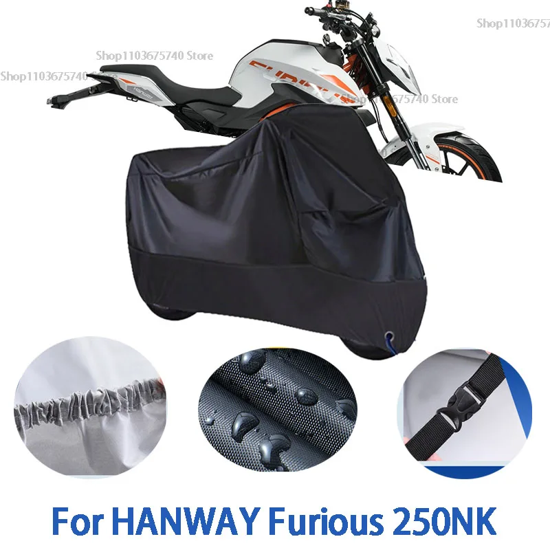 

Motorcycle Full Covers For HANWAY Furious 250NK Car Outdoors Sun Protection Dust No Ear Thickened Oxford Clothcover Accessories