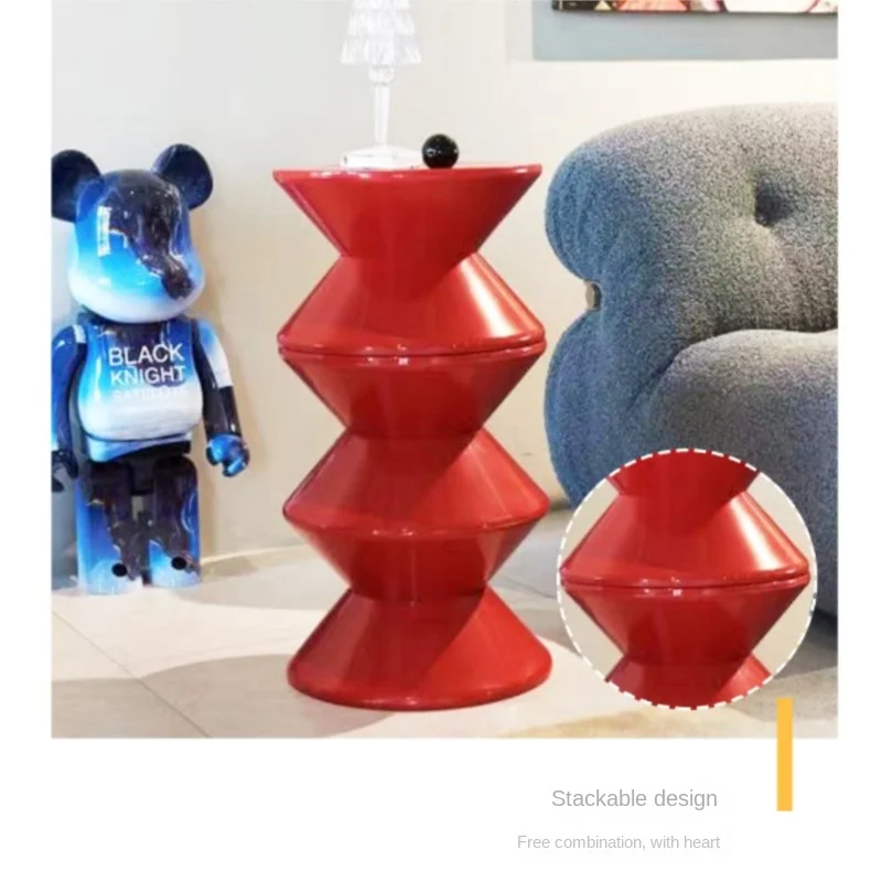 X&d Nordic High Quality Pp Material Stackable Easy To Store Low Stool Children's Round Stool Small House Stool Hourglass Stools