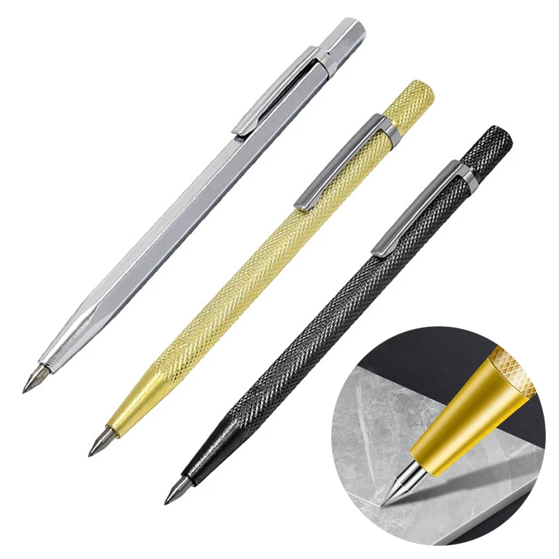 

5Pcs 3 Types Metal Marker Engraving Pen Tungsten Carbide Nib Stylus Pen For Ceramic Glass Tile Wood Carving Hand Marking Tools