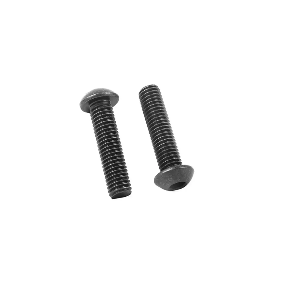 50pcs M2/M2.5/M3/M4 yuan cup Half round pan head black grade 10.9 carbon Steel Hex Socket Head Cap Screw