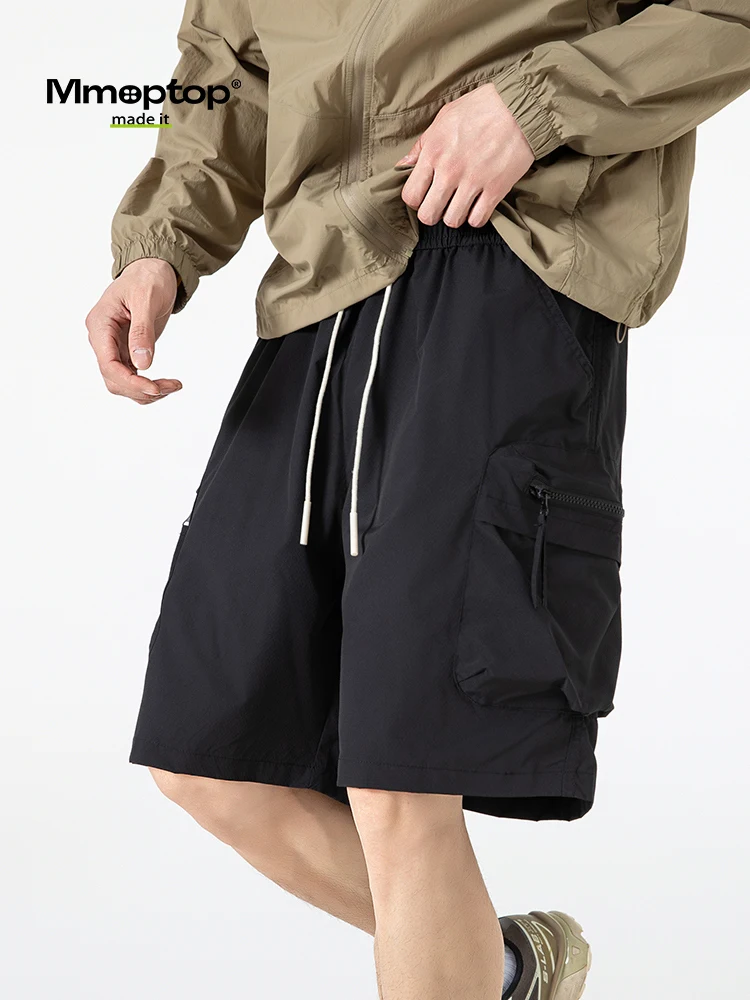 

MMOPTOP Summer Qui Dry Workwear orts Men's Loose Casual Thin Ice Silk Cool Feeling Five-Quarter Pants Big ket