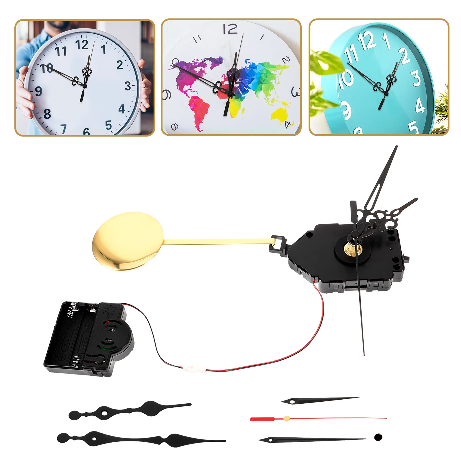 

Metal Pendulum Movement Wall Clock Replacement Clocks Digital Mechanism Kit Accessories DIY Parts