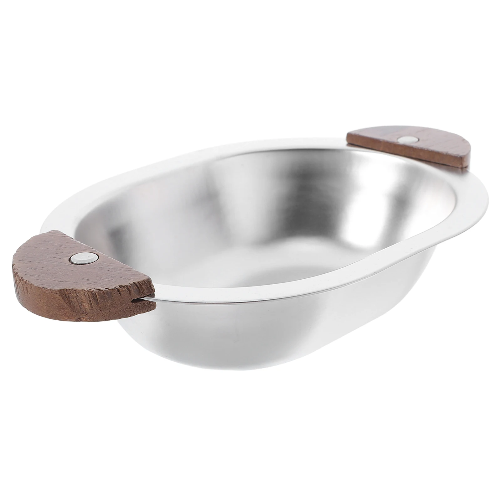

Amphora Candy Serving Bowl Dipping Sauce Cups Walnut Handle Charcuterie Bowls Dough Wood