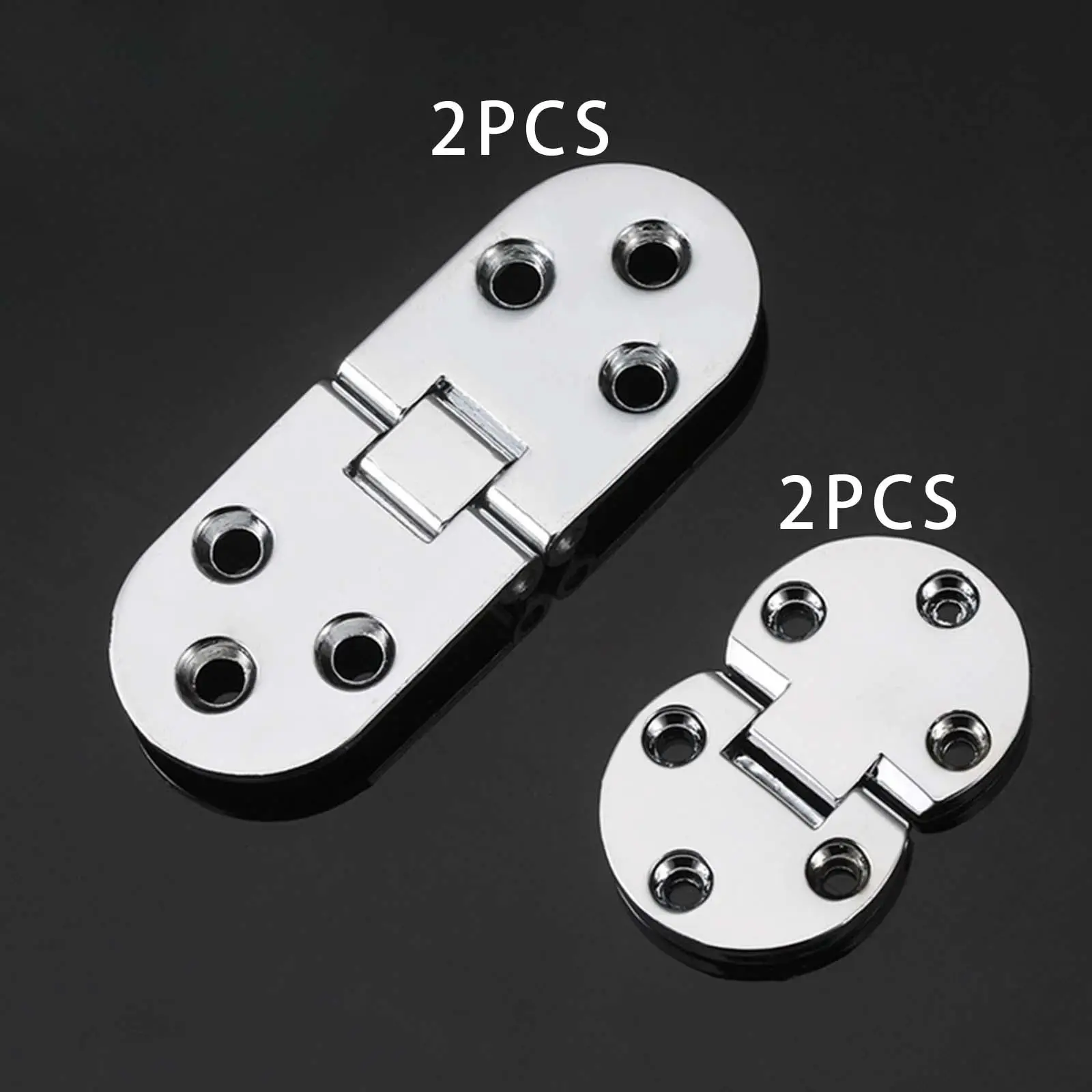 2x Folding Table Hinges Zinc Alloy Furniture Accessories Flip Top Hinges for Cupboard Butler Tray Wardrobe Closet Computer Desk