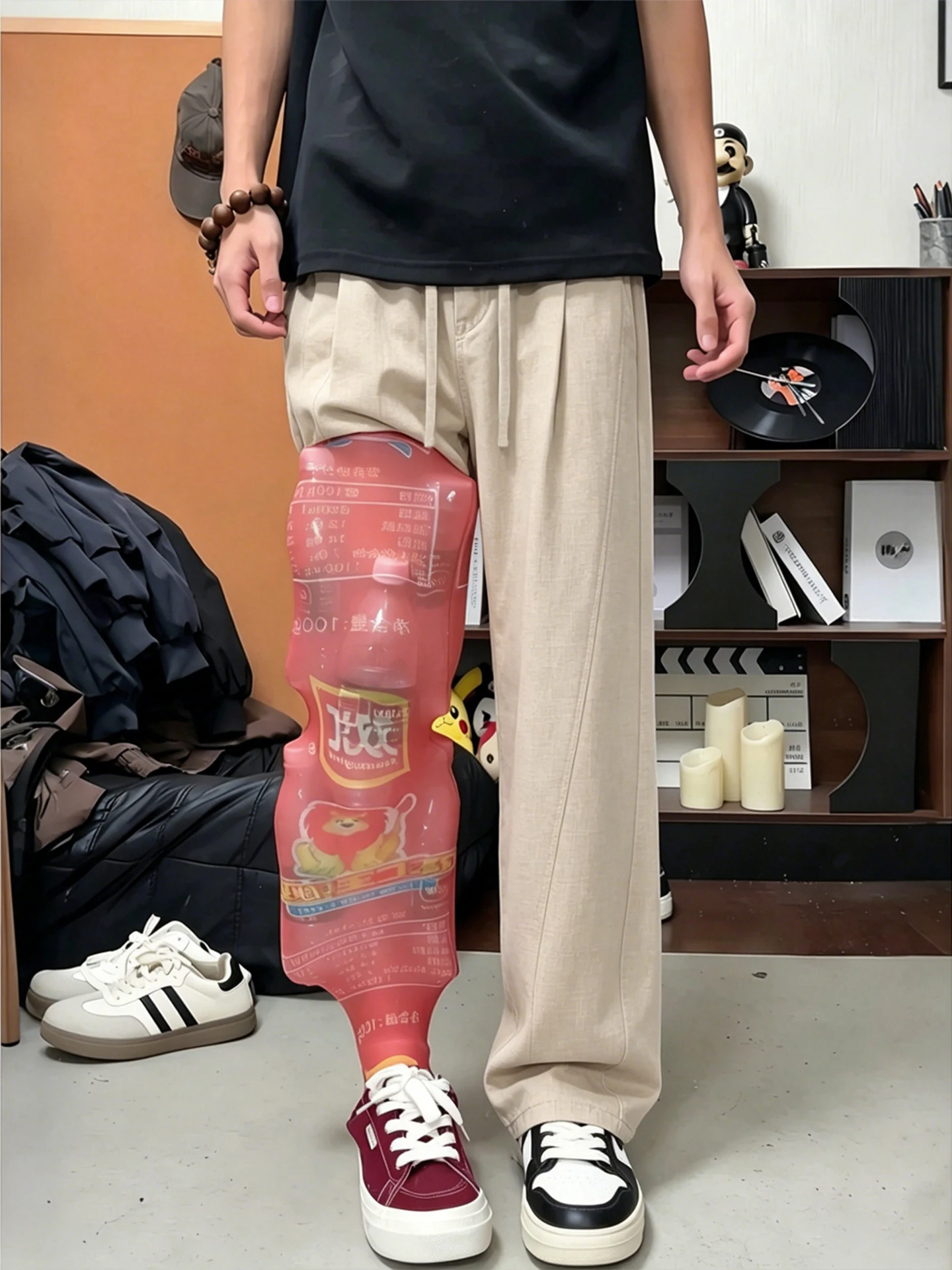 Laid-back Style Men's Summer Casual Pants Draped Loose Straight Thin Fashionable Comfortable Breathable Straight Leg Trousers