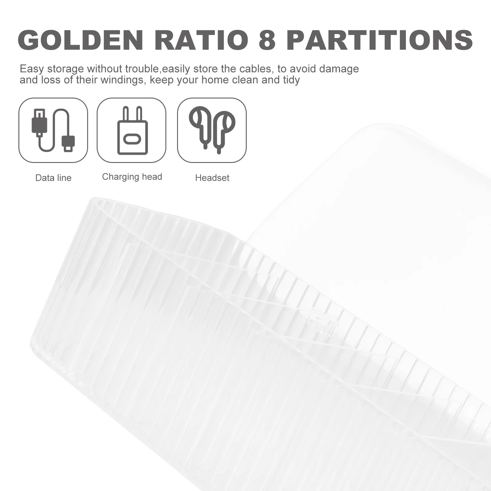

Storing Charging Cable Storage Box Wire Organizers for Cords Container Data Line Usb
