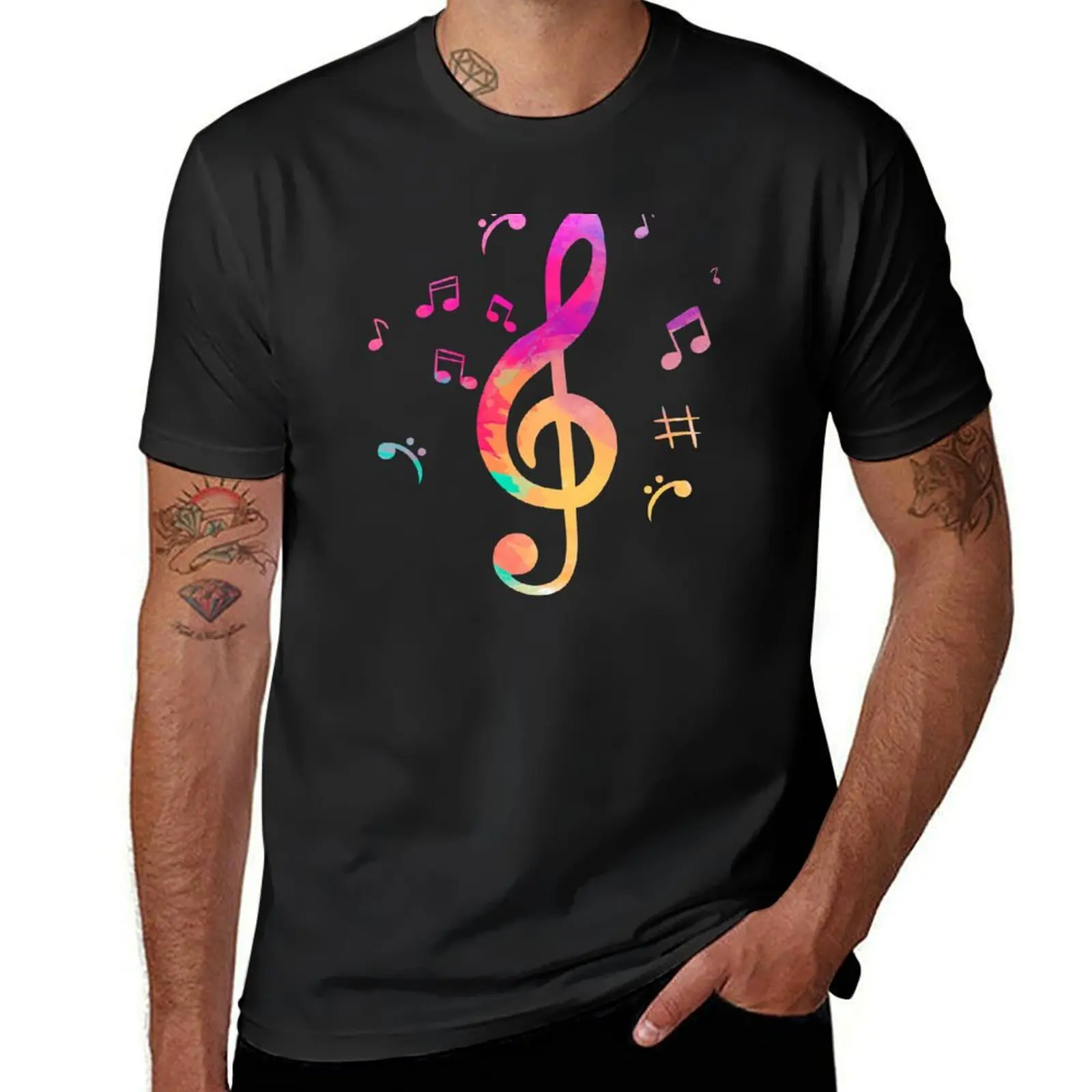 TREBLE CLEF PIANO T-Shirt cute clothes plus sizes tops mens funny t shirts