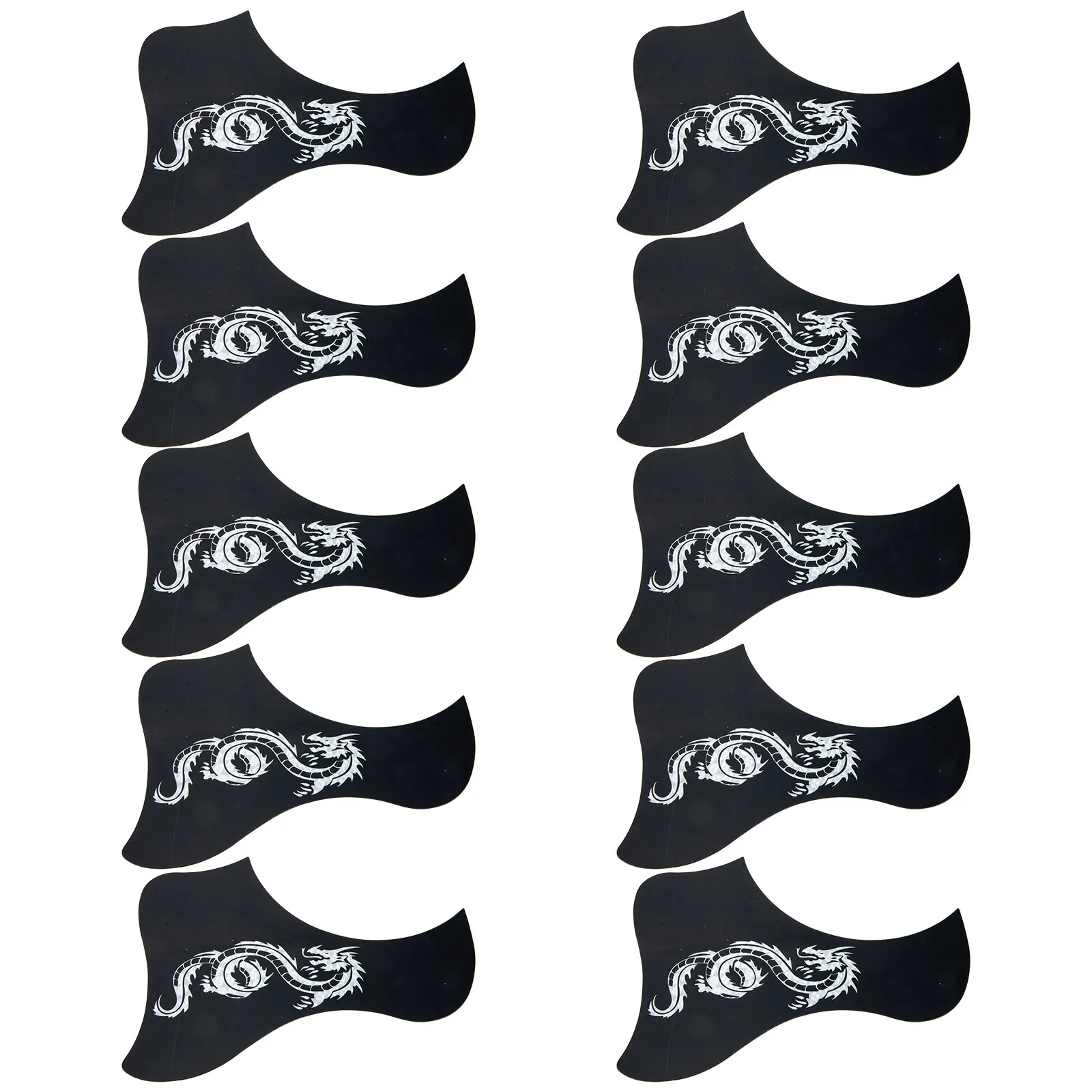 

10pcs Stickers Self-Adhesive Scratch Plate For Electric Folk Ukulele Dragon Design Plastic Guitar
