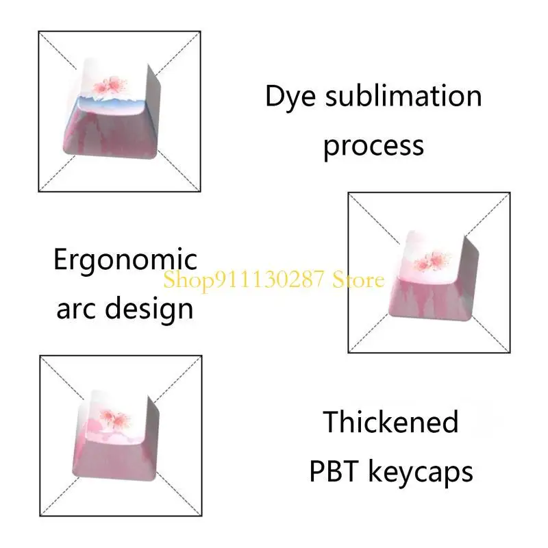 J1HC Толстые колпачки для клавиш с красителем из ПБТ, термосублимация, пространство 6,25U, вход в указания ESC