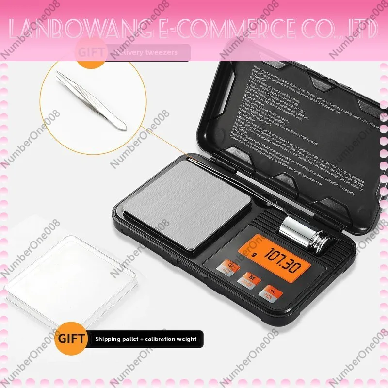 Mini Jewelry Scale Pocket Scale 0.001g High Precision, Digital Carat Scale. Portable Palm-sized for Gem Stone