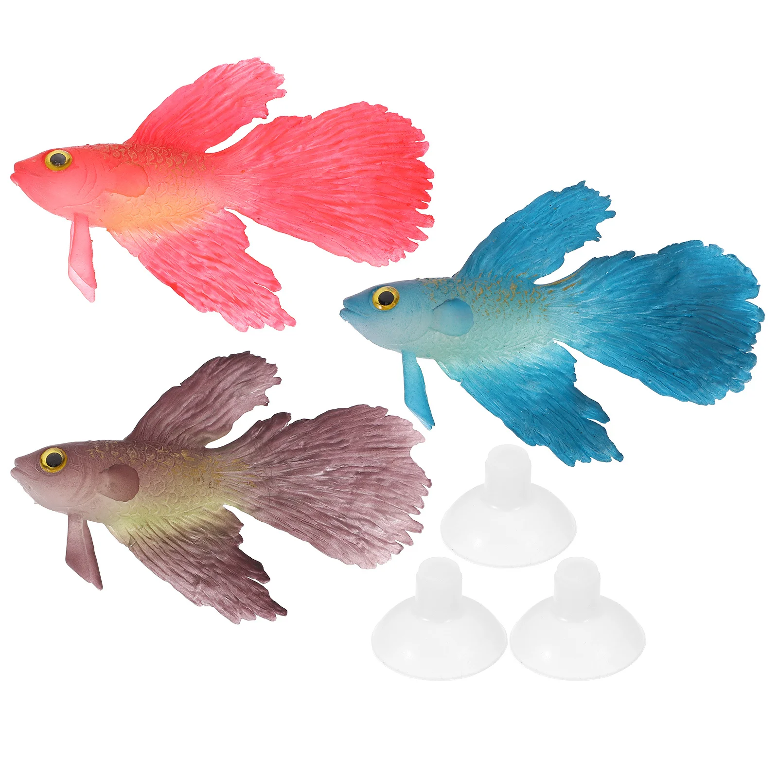 

3Pcs Silicone Fake Fish Decorative Goldfish Figures Aquarium Accessory Stylish Home Office Festive Gift Fake Fish Tank