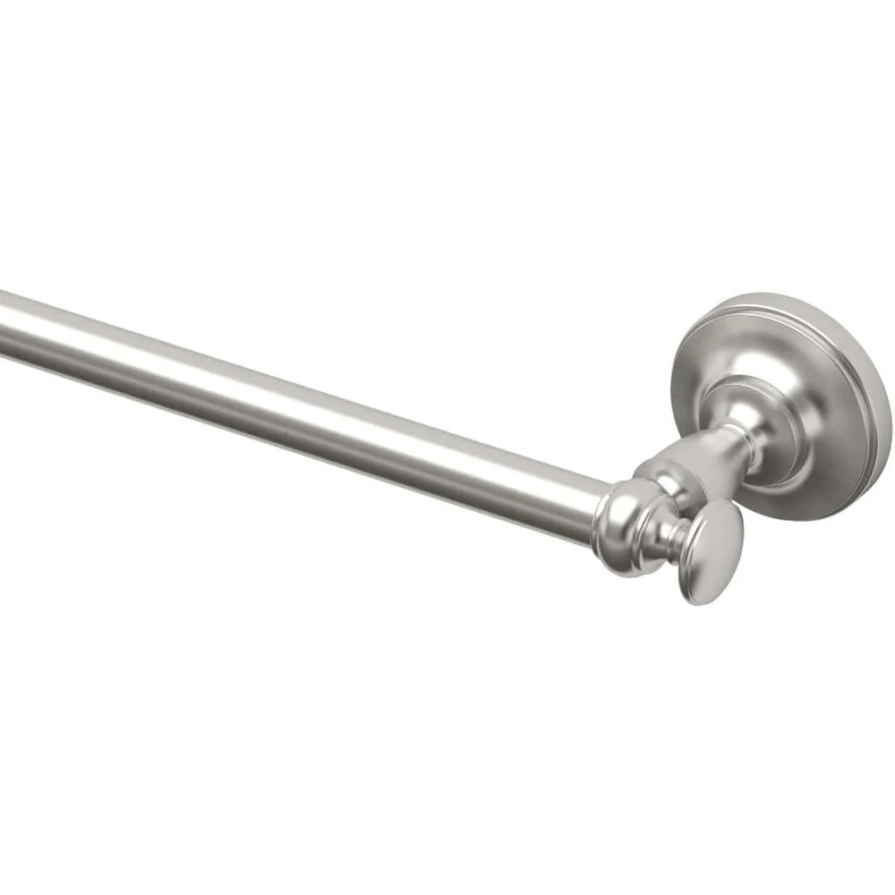 

Handcrafted 18 Inch Towel Bar Metal Satin Nickel Hand Polished Concealed Screws Easy Installation Suitable Tile Drywall