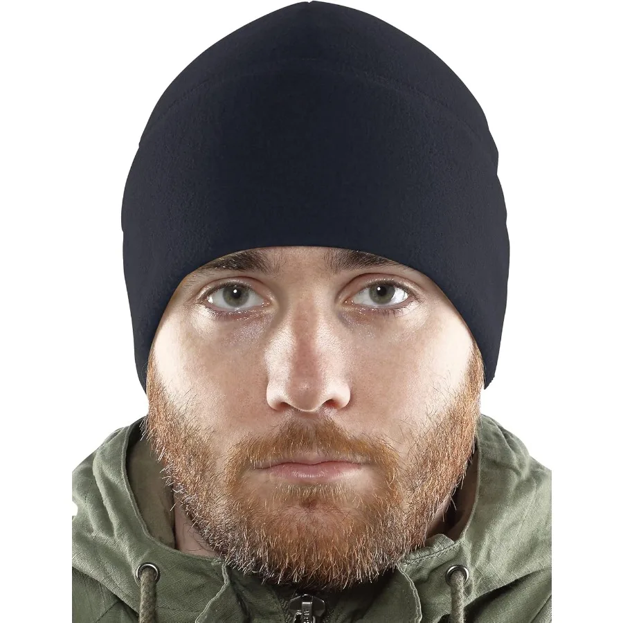 

2SBR 2SABERS Fleece Winter Warm Watch Cap - Mens Outdoor Cold Weather Skull Beanie Hat Black