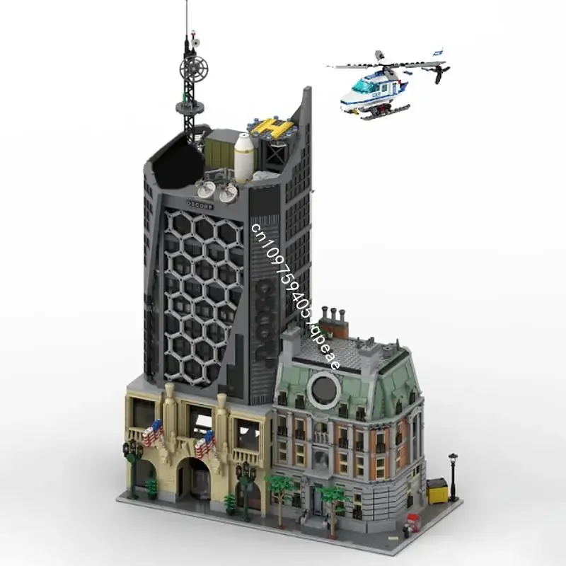 

New 5595Pcs Hot Famous Spider Hero Movie Moc Oscorp Tower Model Custom Puzzle Diy Creative Ideas Kids Toys Birthday Gifts