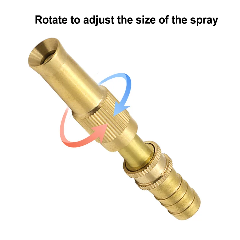 Copper High Pressure Nozzle Car Wash Watering Garden Hose Water Guns Adjustable Spray Hose Brass Sprinklers