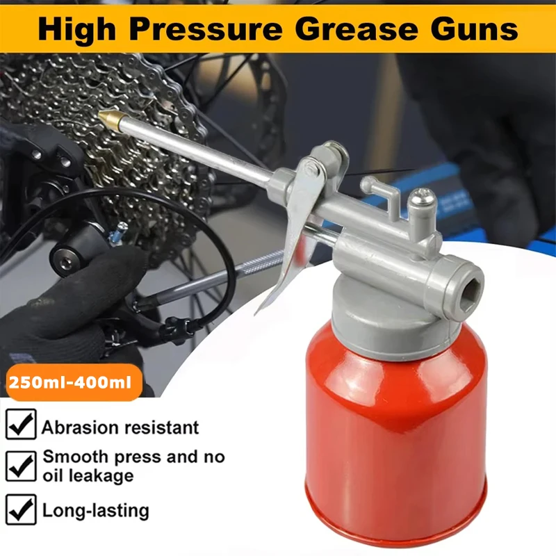 

250ml 400ml Manual Oil Can Thumb Pump Oiler Bottle High Pressure Lubrication Oil Pot for Workshop Machine Maintenance Tools