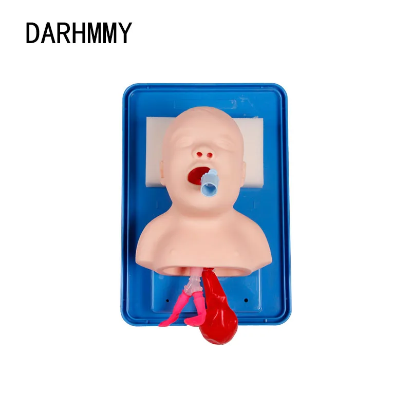 DARHMMY-modelo de intubación traqueal infantil, simulador de intubación traqueal infantil, expansión analógica de doble pulmón y estómago