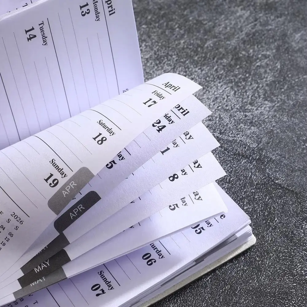 

2 шт. 2026 A7 Книга-планировщик Мини-портативный 64 листа 128 страниц Книга повестки дня Английская версия Тонкий дизайн Карманный дневник Ежедневный график