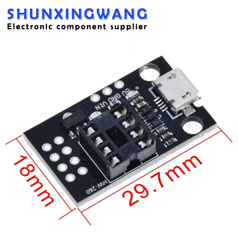 ATtiny13A / ATtiny25 / ATtiny45 / ATtiny85 Pluggable ATTINY Development Programming Bare Board