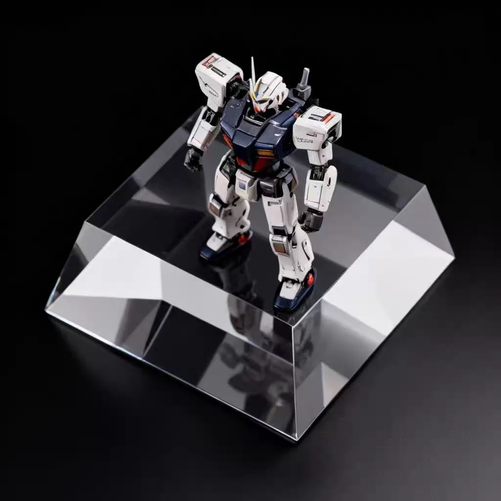 Acrylic Trapezoidal Display Block / Transparent Cube Crystal Base – Cosmetic & Perfume Display Stand / Riser for Figurines