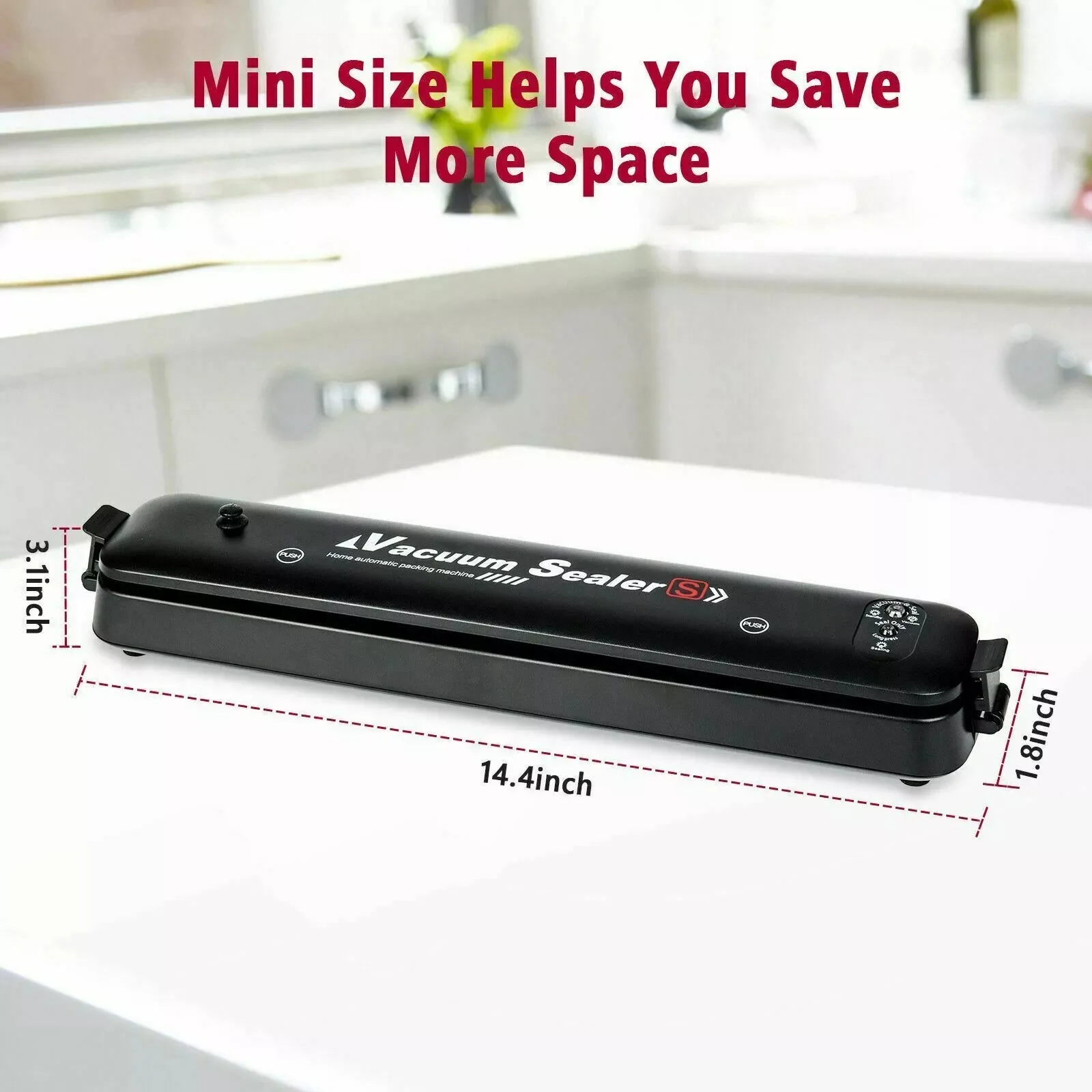 

Vacuum Sealer Machine Food Preservation Storage Saver Automatic With Seal Bag