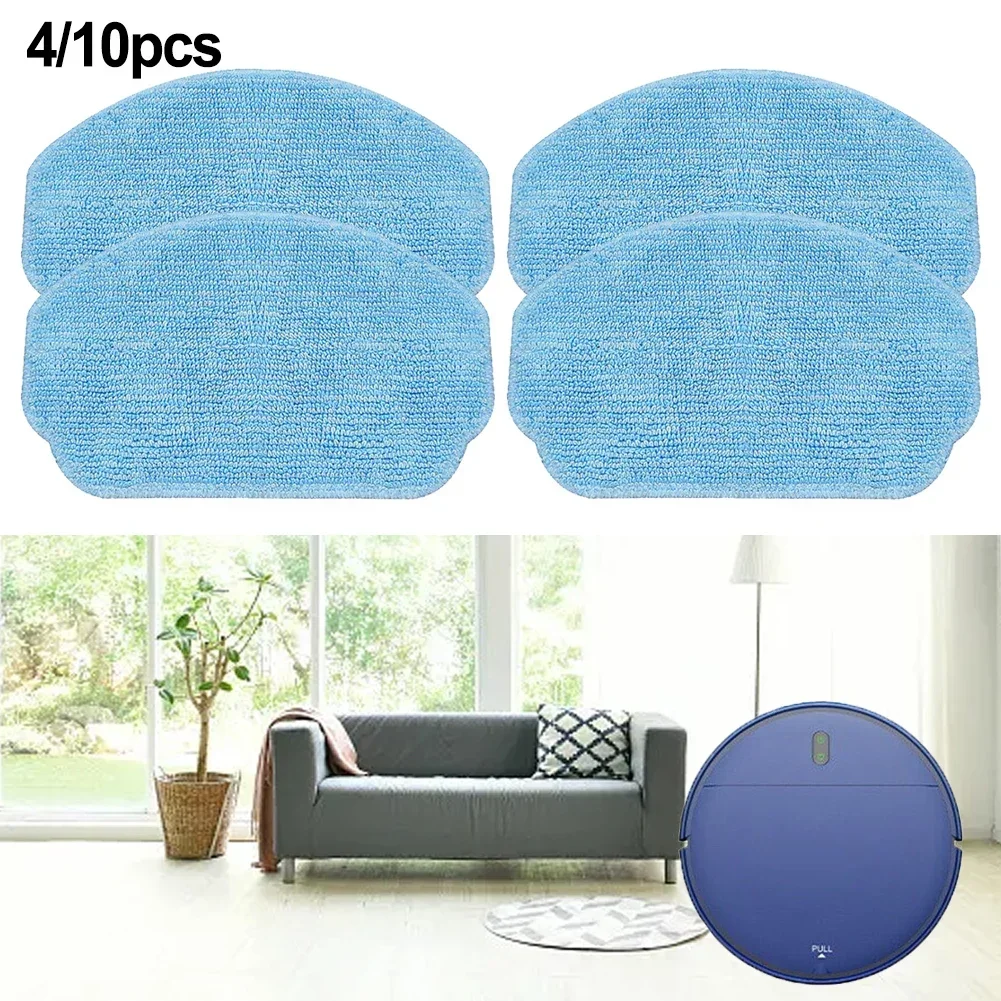 4/10 Pcs Mop Cloth For ZCWA BR150/BR151, For ONSON BR150/BR151 Robot Vacuum Cleaner Dry And Wet Usage Mop Cloths Pad Floor Clean