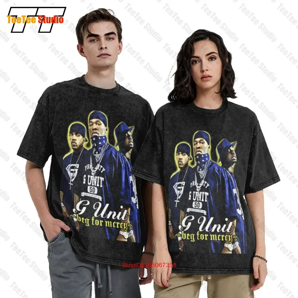 Beg For Mercy Rapper Guerilla G Unit Hip Hop 50 Cent Vintage Oversized T-Shirt GFZS