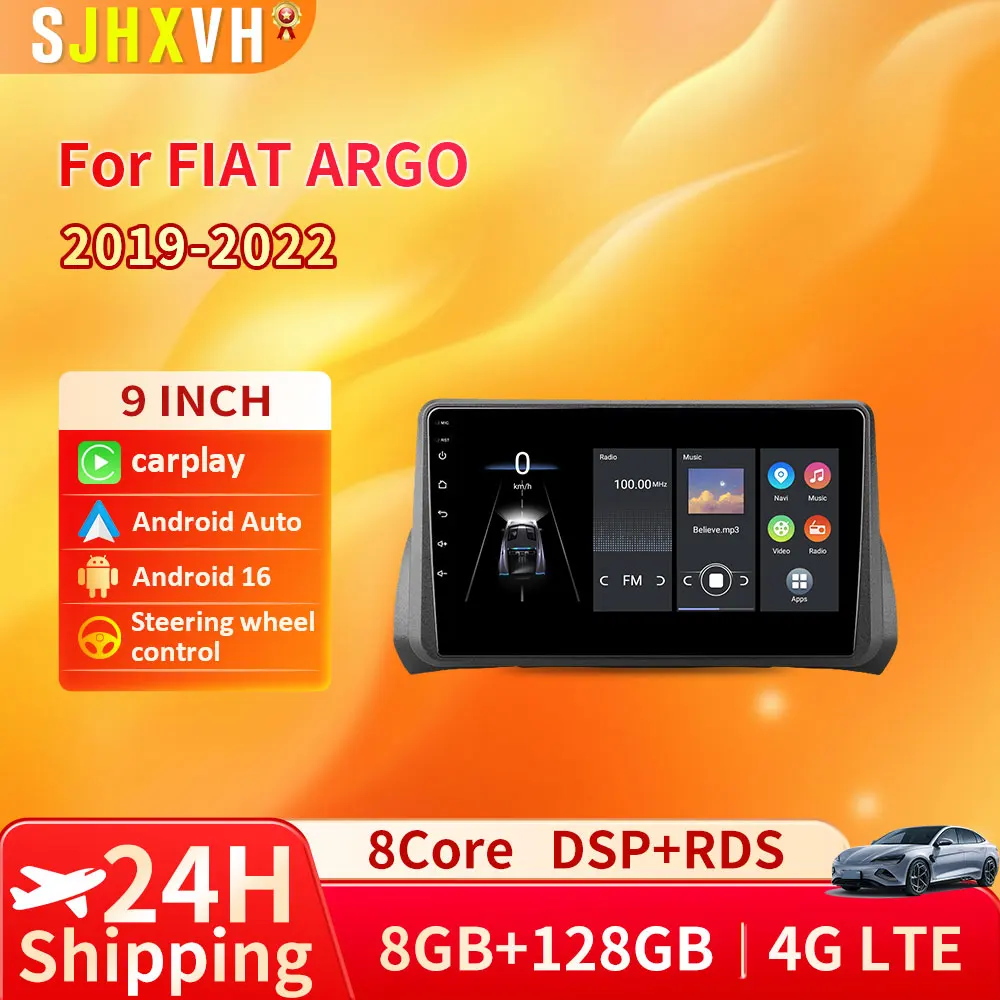 

Android16 For Fiat Argo 2019 2020 2021 2022 Video Player Stereo Multimedia Navigation WIFI Car Radio GPS 360 Camera Carplay Auto