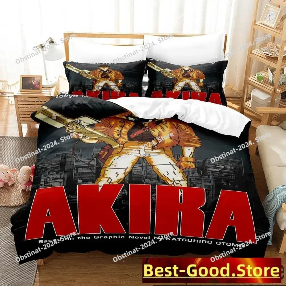 

3D Print Akira Anime Bedding Set Printed Bed Set With Pillowcase Bed Duvet Cover Soft Single Double Queen Super King Size