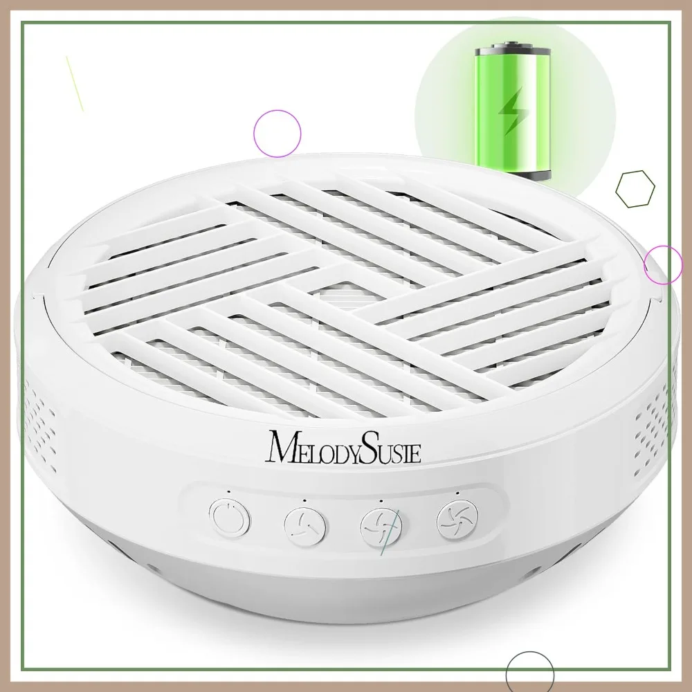 

Advanced Cordless Nail Dust Collector, 3500RPM Portable Vacuum Fan with 3 Modes & Reusable Filter for Mobile Techs