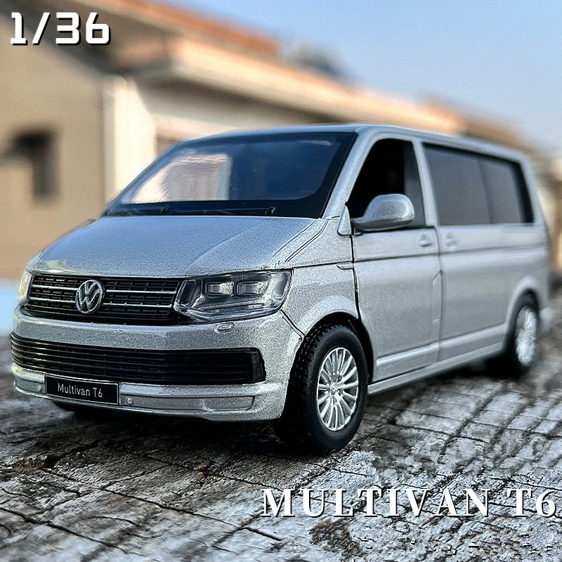 1/36 VW Multivan T6 MPV Alloy Car Model Diecast Metal Toy Vehicles Car Model Simulation Miniature Scale Collection Children Gift