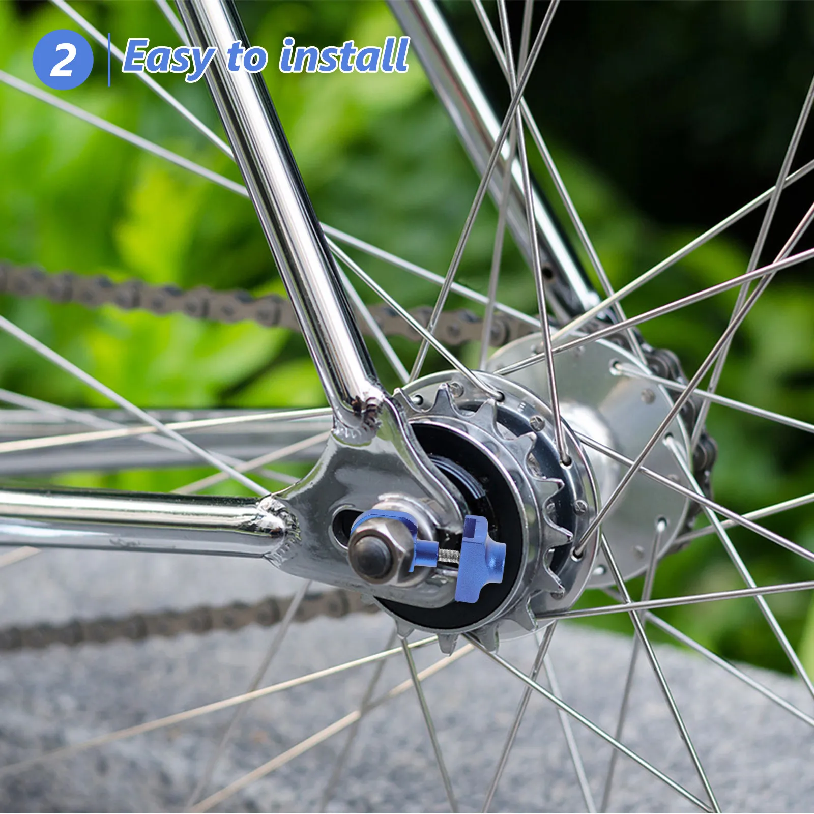 

Bicycle Chain Adjuster Tensioner Folding Bike Metal Portable Lightweight Adjustable Chain Tightener Tool for Repair