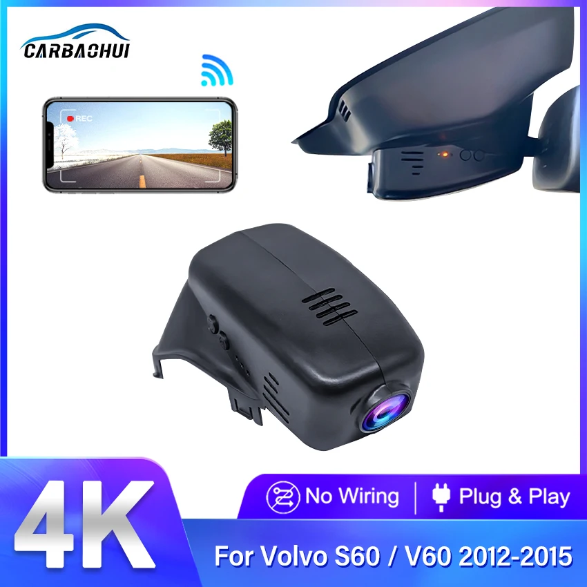 Plug and play 4K Dash Cam Car DVR Recorder Cameras For Volvo S60 S60L S80 S80L XC70 V60 2012 2013 2014 2015 2016 Wifi DashCam