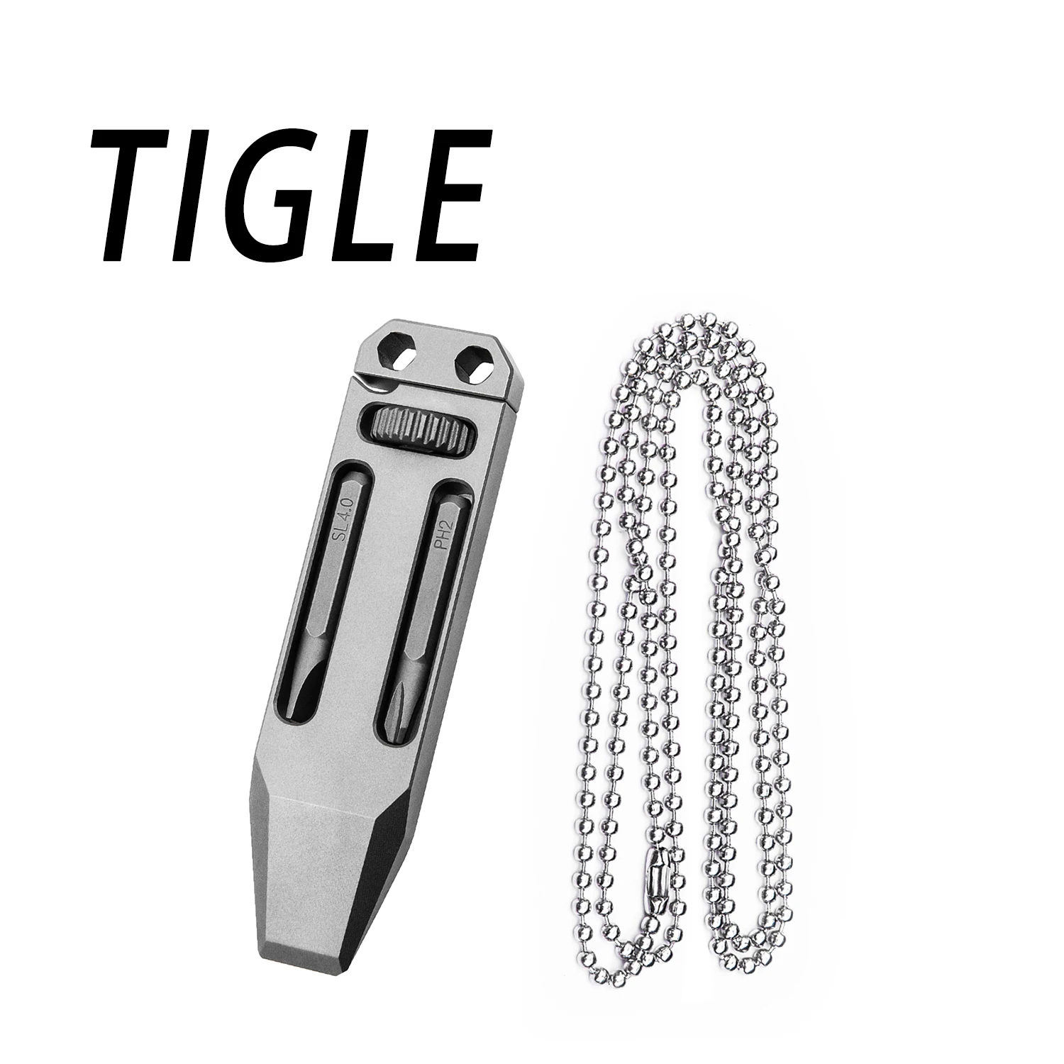 

Titanium Alloy EDC Small Tool Portable Outdoor Accessories Can Open Hexagonal Nut Mini Screwdriver Bottle Opener With Chain