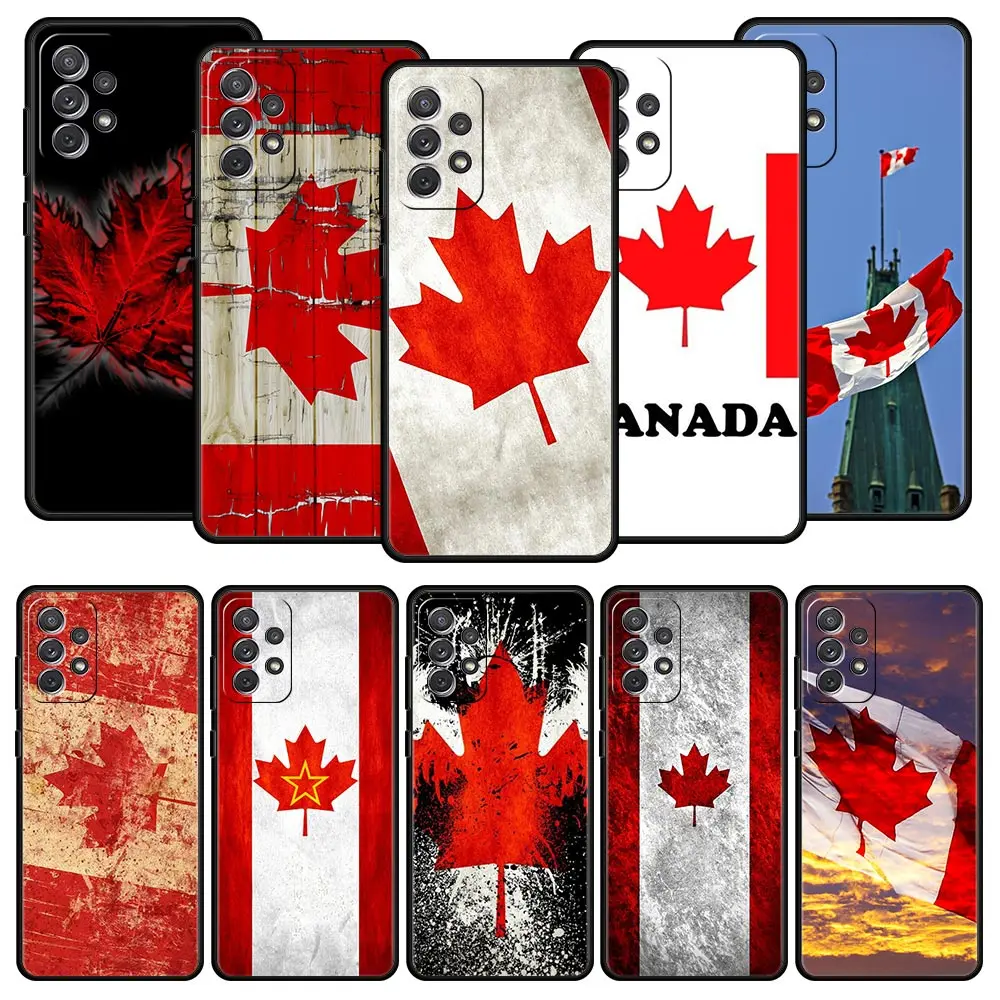 Canada Canadian Flag CA Leaf Phone Case For Samsung Galaxy A13 4G A52 A33 5G A53 A73 A23 A03s A21s A51 A71 A31 A11 A41 M31 Cover