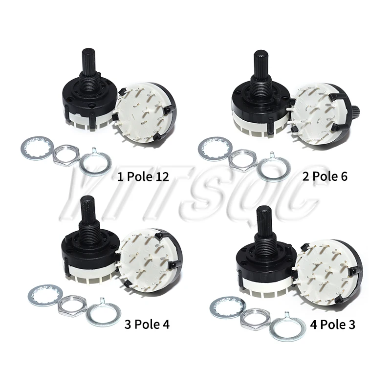 RS26 1 Pole Position 12 Selectable Band Rotary Channel Selector Switch Single Deck Rotary Switch Band Selector
