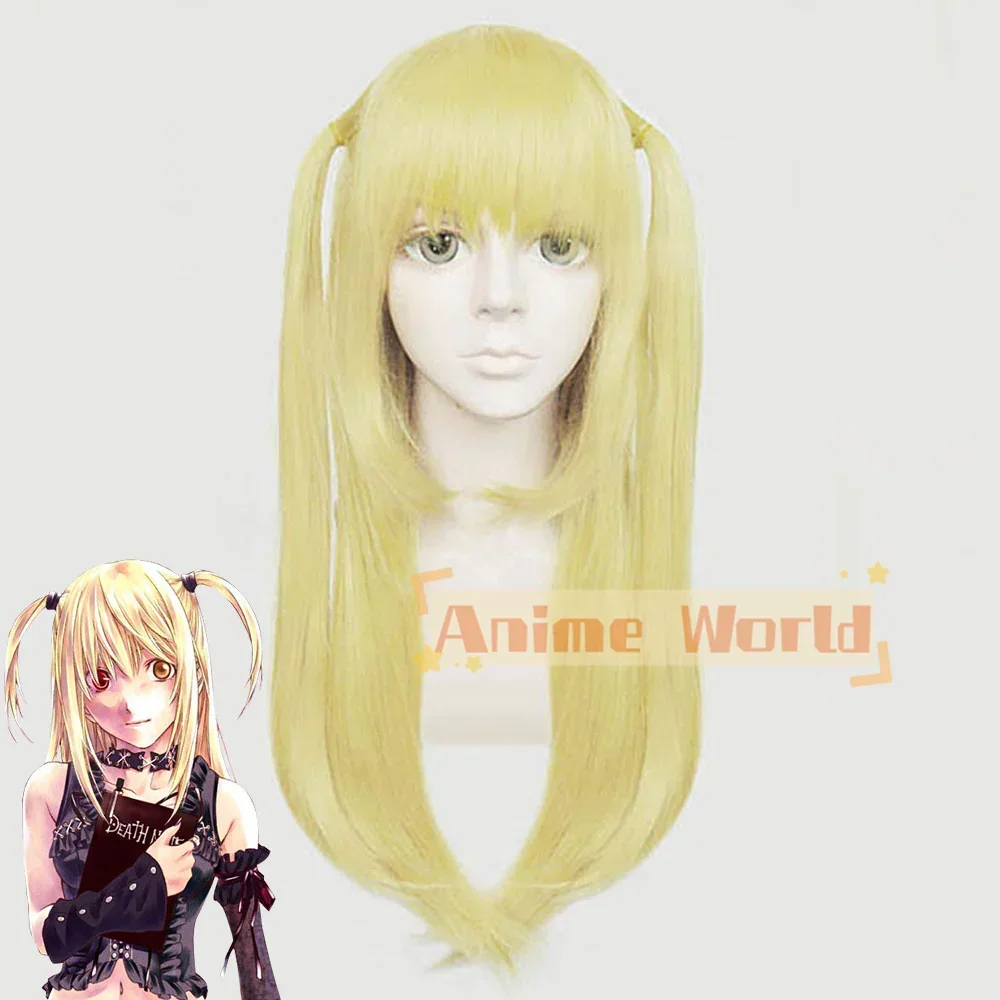 

Death Note Amane Misa Golden Cosplay Wig Synthetic Hair Halloween Costume Anime Party Wigs + Wig Cap