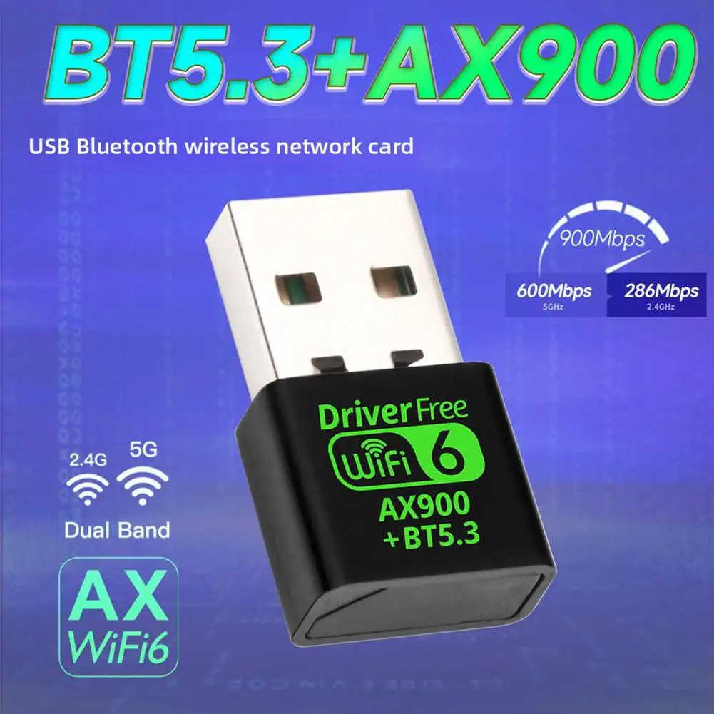 900Mbps Wireless USB Wifi Bluetooth 5.3 อะแดปเตอร์ Dual-Band เครื่องส่งสัญญาณ Wifi Card Driver-ฟรีสําหรับเดสก์ท็อปโน้ตบุ๊ค P Q1Q5
