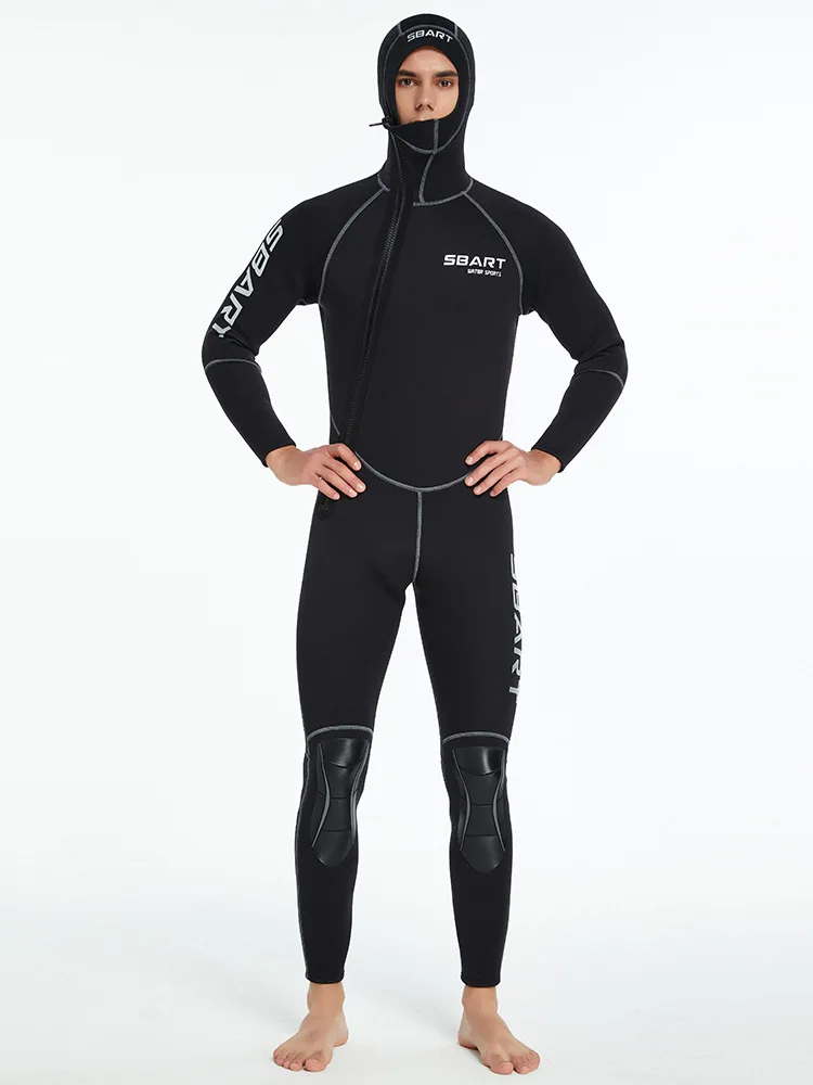 SBART Men's diving suit 1.5mm warm and cold resistant swimming suit, snorkeling and fishing one piece diving suit, surfing suit