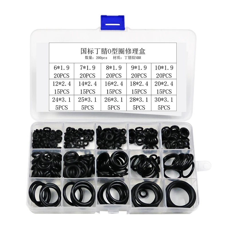 Rubber O Ring Set Gaskets Seal Nitrile Rubber Bands High Pressure O-Rings Repair Kit Sealing Elastic Band O Rubber Rings