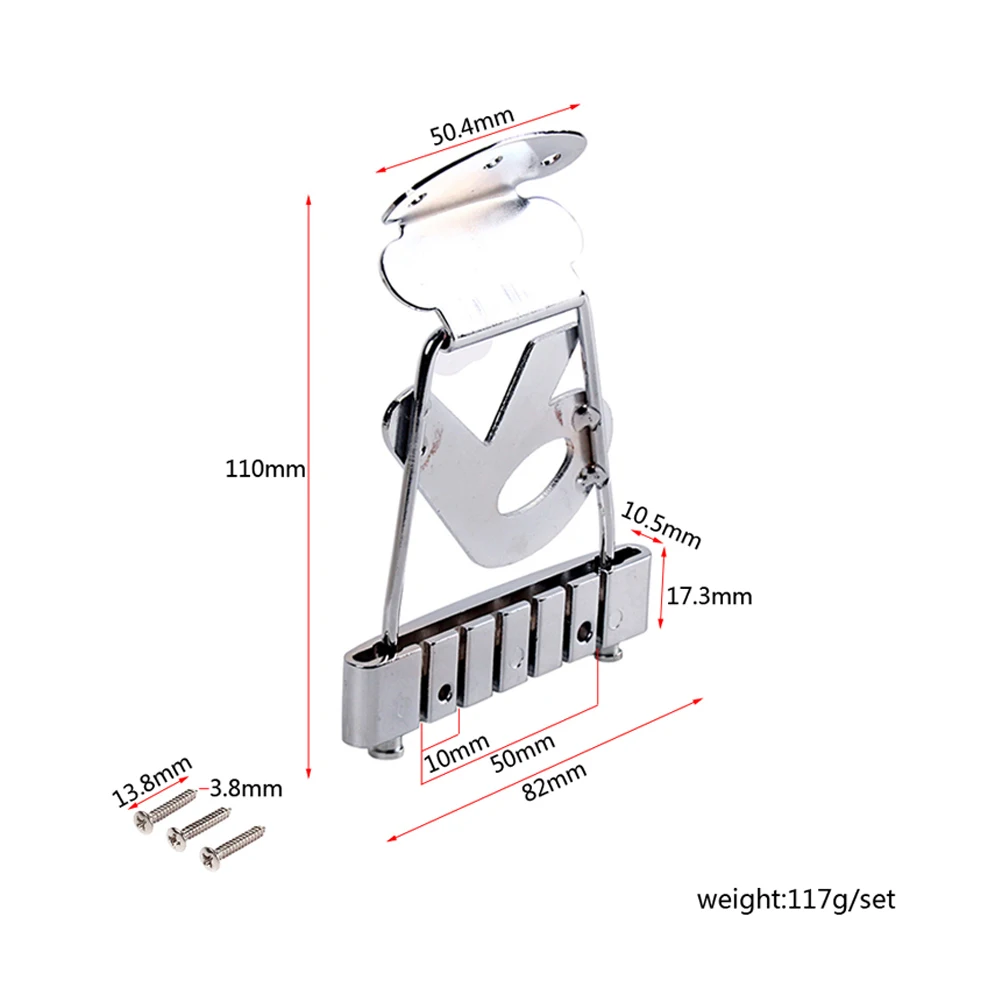 

Guitar Accessories Bridge Saddles Tailpiece Adjustable Fixed Metal Replacement Silver