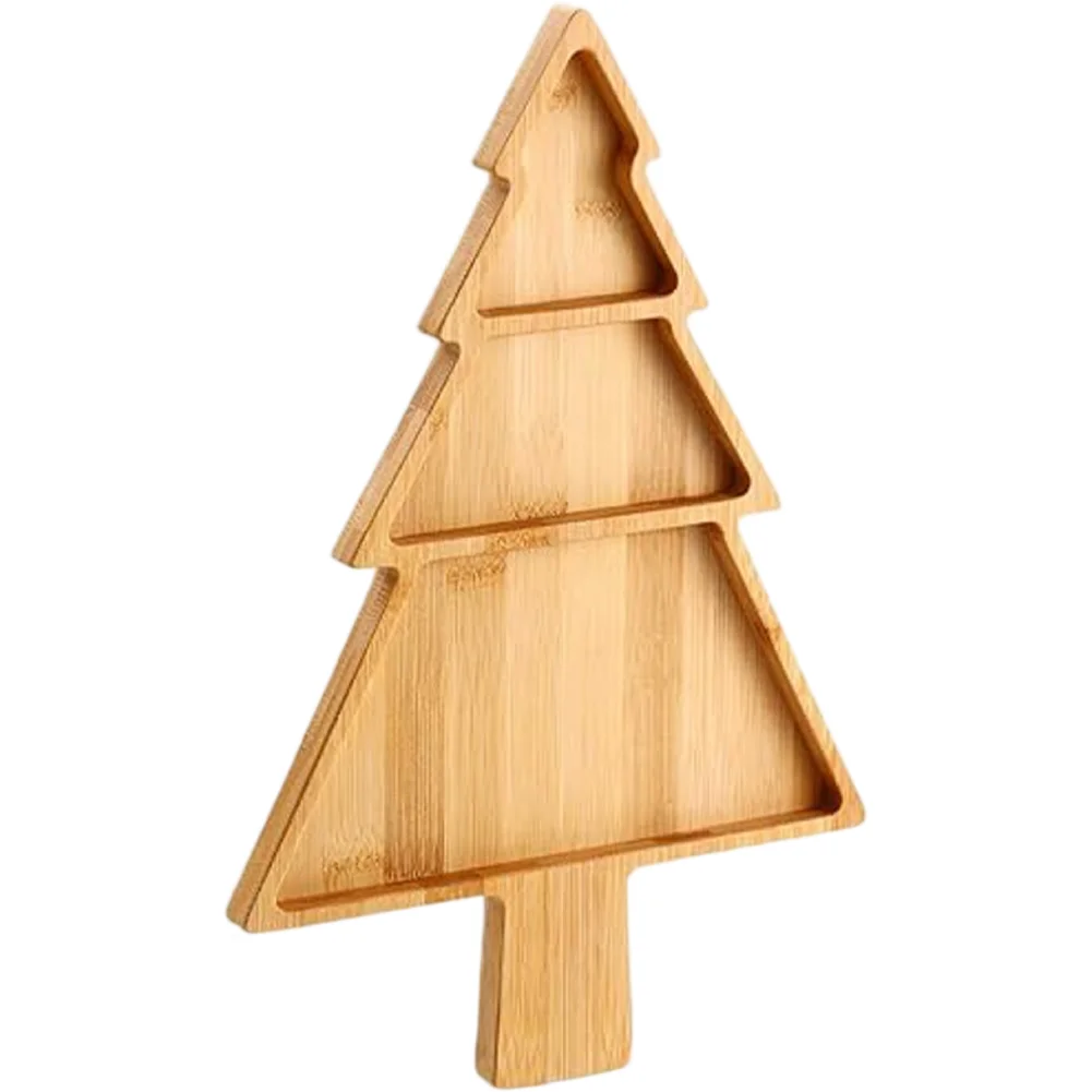 

Деревянный поднос в стиле рождественской елки для сервировки вечеринок, закусок, фруктов и десертов с элегантным классическим украшением