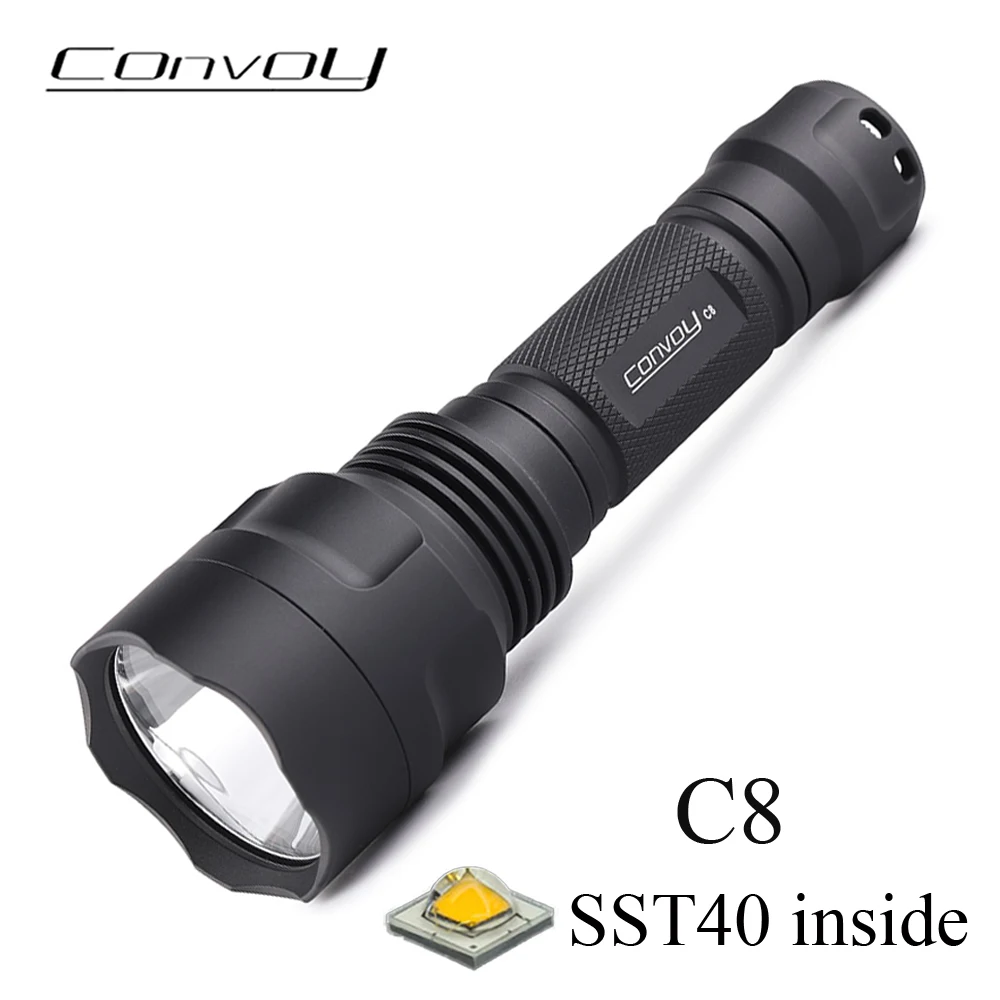 

Convoy C8 SST40 Flashlight 2000lm Linterna Led Tactical Portable Lighting 18650 High Power Torch Flash Light Camping Lanterna