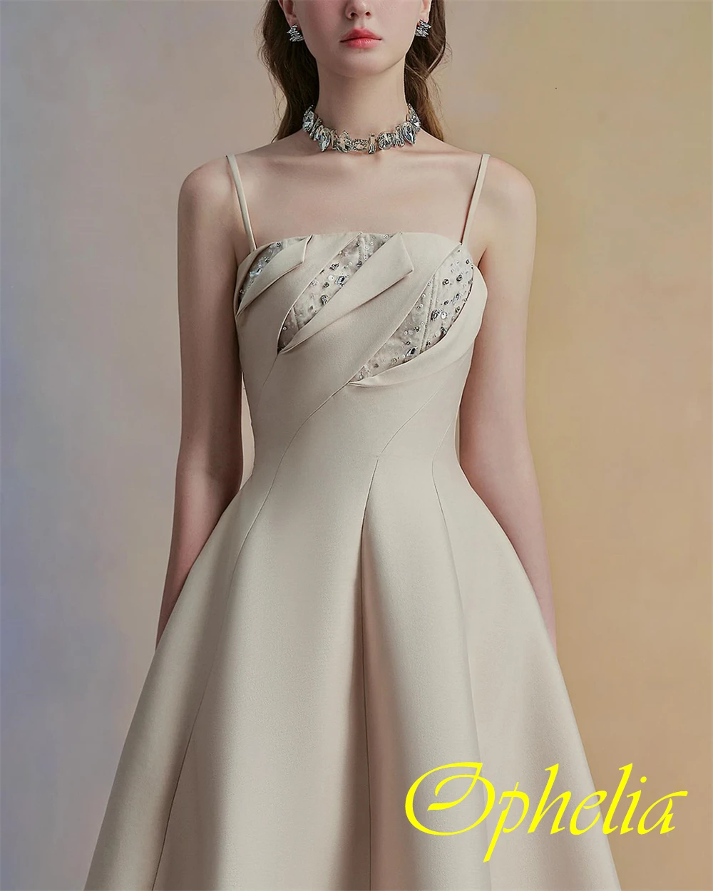 Robe de soirée personnalisée à bretelles Spaghetti, robe de Cocktail classique sans manches, à la mode, avec perles, pour occasions spéciales