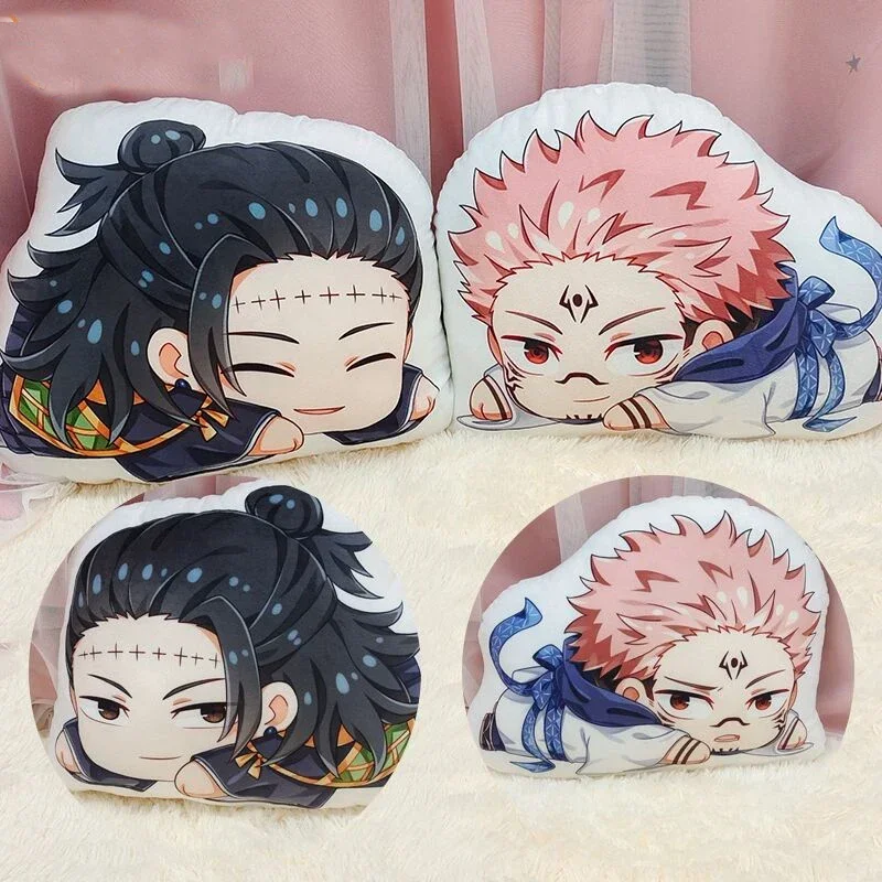 1 PCS Anime Ryomen Sukuna Dolls Cosplay Soft Plush Jujutsu Kaisen Costume Cute Double Different Printed Pillows Cushion 33x45cm