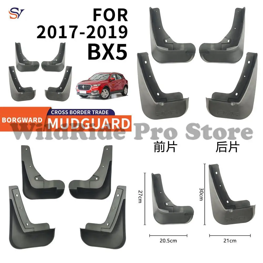 

Front & Rear Mudguards for 2017-2019 Borgward BX5 Car Tires PP Soft Rubber Fender Flares Easy Installation Protection