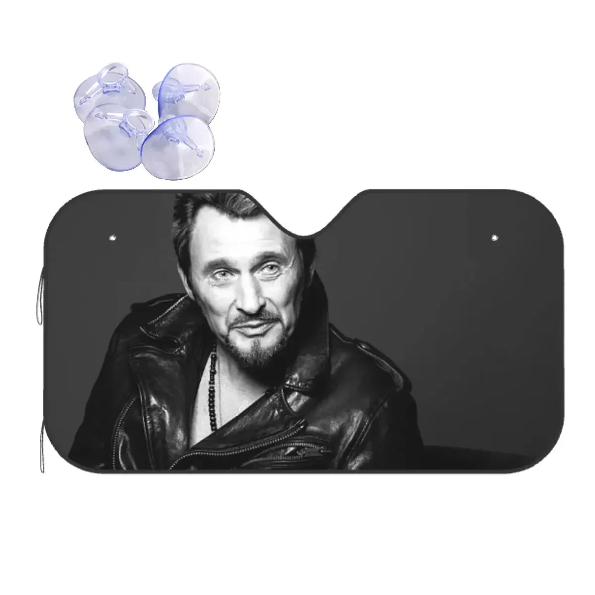 

Johnny Hallyday Windshield Sunsha Universal Car Front Windshield 76x140cm Sunsha Visor Car-styling