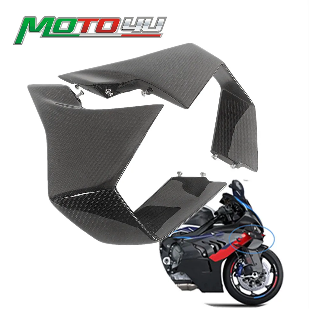 

For BMW M1000RR M 1000 RR 2023 2023 3K 100% Carbon Fiber Wing Fairing Front Aerodynamic Spoiler Winglet Motorcycle Accessories