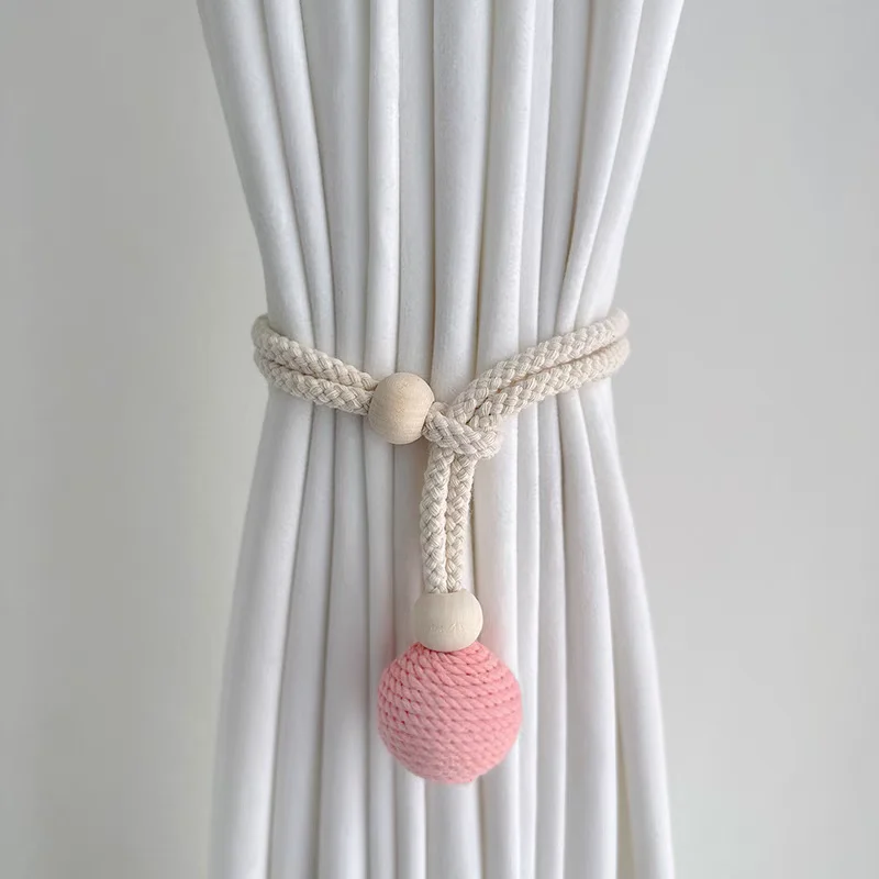 

2pcs curtain straps tied with cream style French straps, light luxury, high-end living room, bedroom, compact and simple